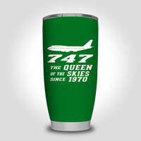 Thumbnail for Boeing 747 - Queen of the Skies (2) Designed Tumbler Travel Mugs