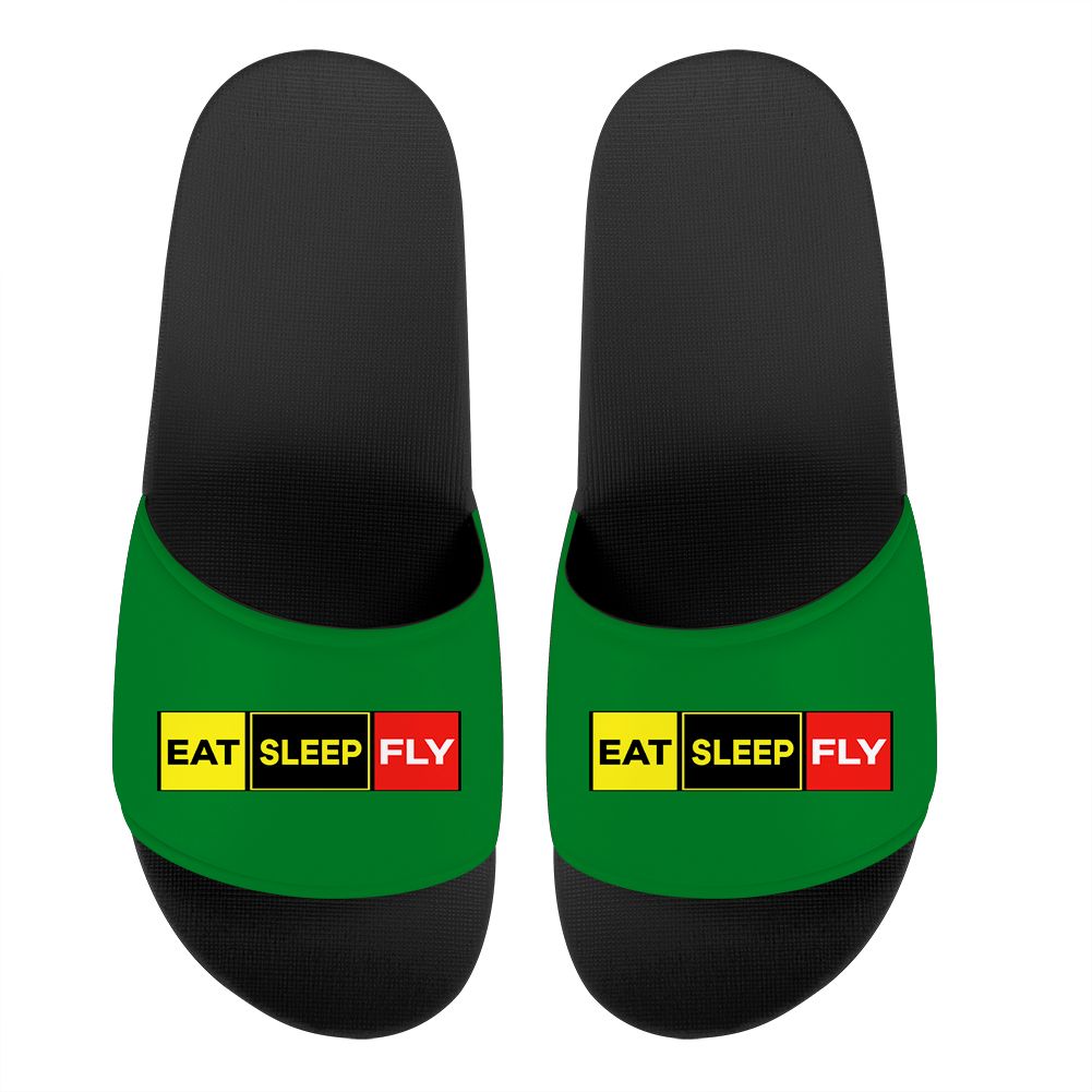 Eat Sleep Fly (Colourful) Designed Sport Slippers