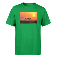 Thumbnail for Amazing Airbus A330 Landing at Sunset Designed T-Shirts