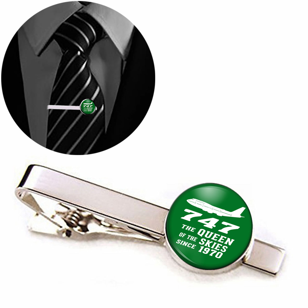 Boeing 747 - Queen of the Skies (2) Designed Tie Clips