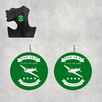 Thumbnail for The Sky is not the limit, It's my playground Designed Wooden Drop Earrings