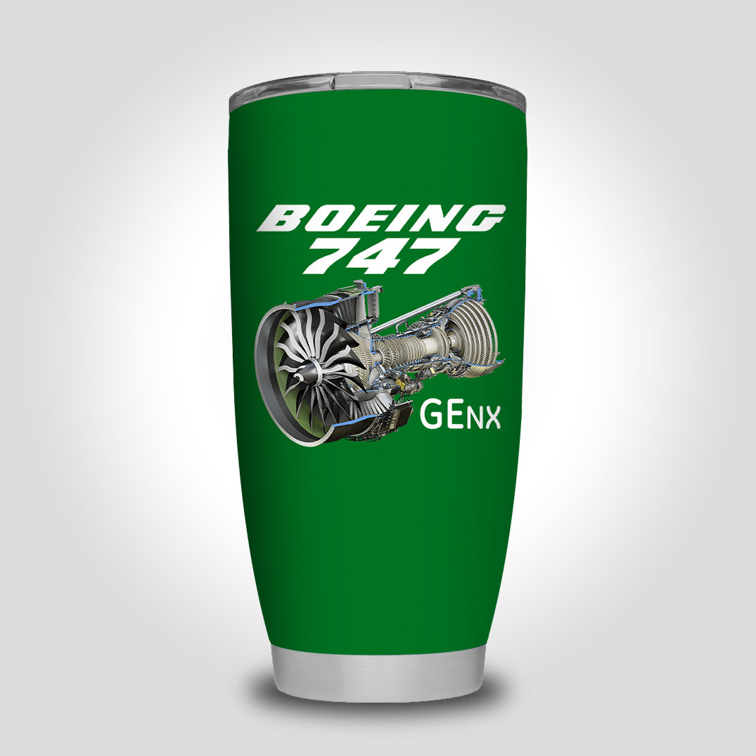 Boeing 747 & GENX Engine Designed Tumbler Travel Mugs