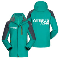 Thumbnail for Airbus A340 & Text Designed Thick Skiing Jackets