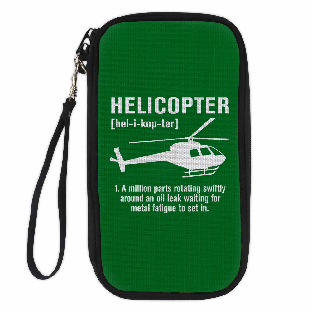 Helicopter [Noun] Designed Travel Cases & Wallets