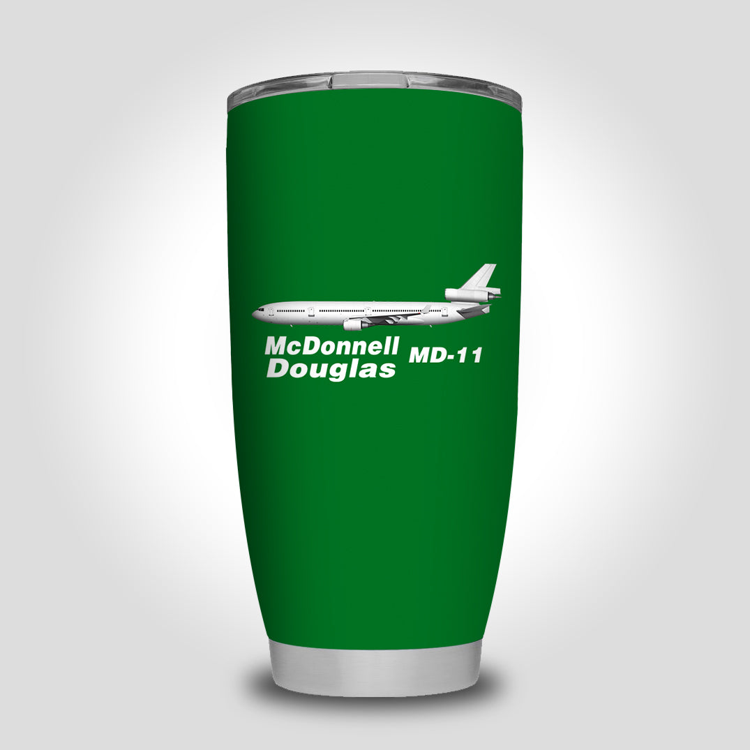 The McDonnell Douglas MD-11 Designed Tumbler Travel Mugs