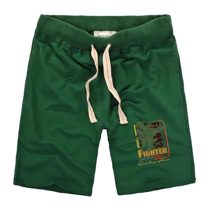 Fighter Machine Designed Cotton Shorts