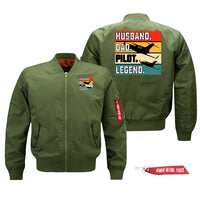 Thumbnail for Husband & Dad & Pilot & Legend Designed Pilot Jackets (Customizable)