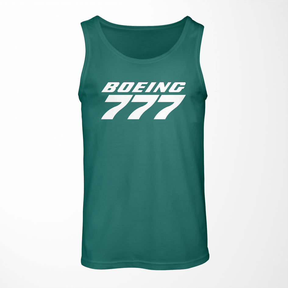 Boeing 777 & Text Designed Tank Tops
