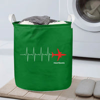 Thumbnail for Aviation Heartbeats Designed Laundry Baskets