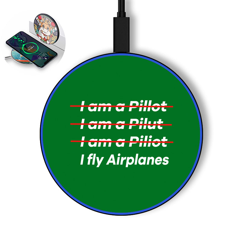 I Fly Airplanes Designed Wireless Chargers