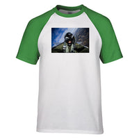 Thumbnail for Amazing Military Pilot Selfie Designed Raglan T-Shirts