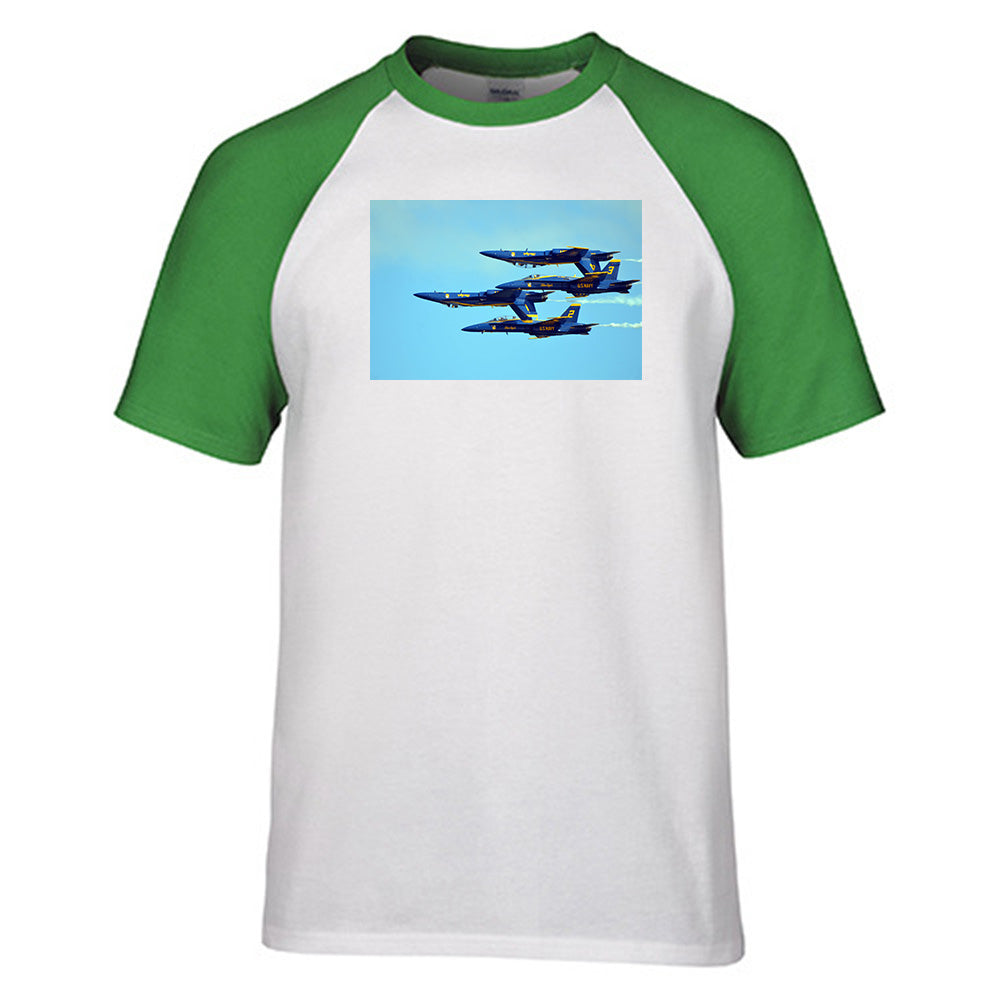 US Navy Blue Angels Designed Raglan T-Shirts