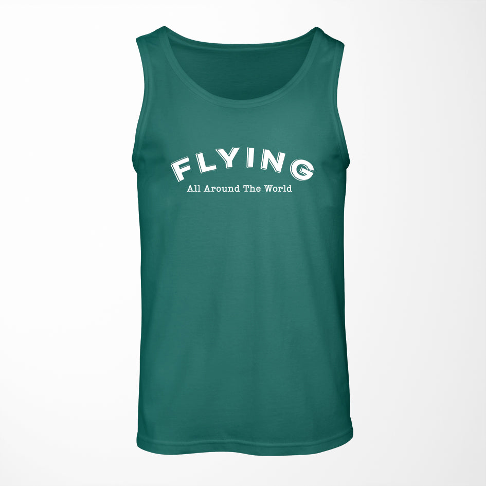 Flying All Around The World Designed Tank Tops