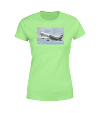Thumbnail for Departing Airbus A350 (Original Livery) Designed Women T-Shirts