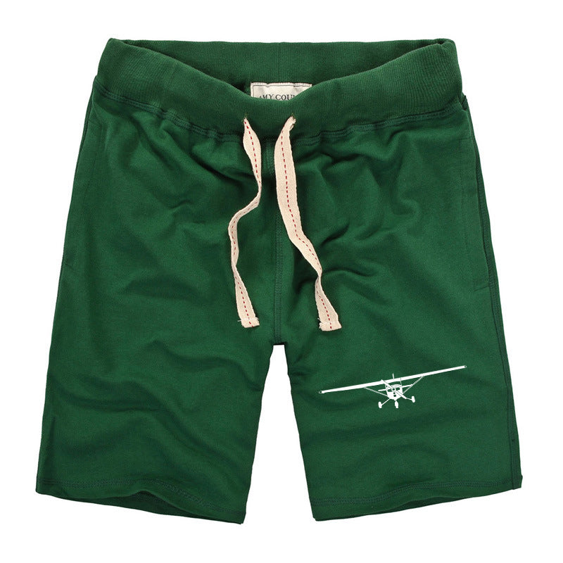 Cessna 172 Silhouette Designed Cotton Shorts