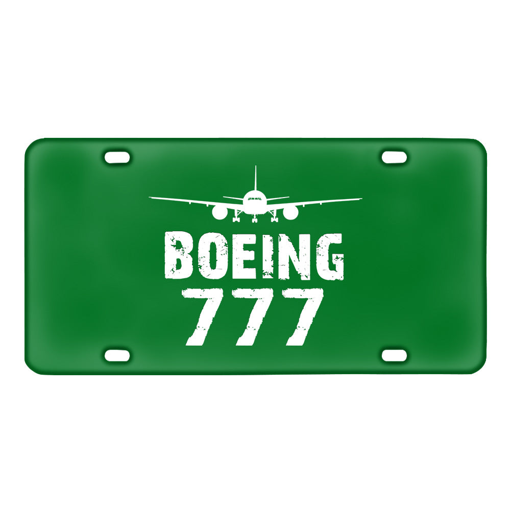 Boeing 777 & Plane Designed Metal (License) Plates