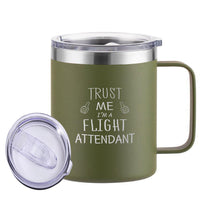 Thumbnail for Trust Me I'm a Flight Attendant Designed Stainless Steel Laser Engraved Mugs