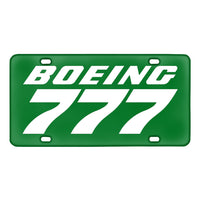 Thumbnail for Boeing 777 & Text Designed Metal (License) Plates