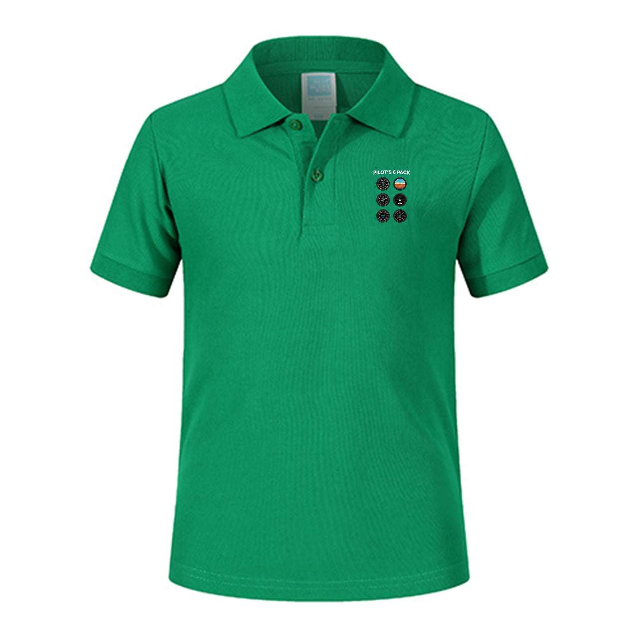 Pilot's 6 Pack Designed Children Polo T-Shirts