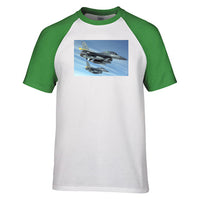 Thumbnail for Two Fighter Jets  Designed Raglan T-Shirts