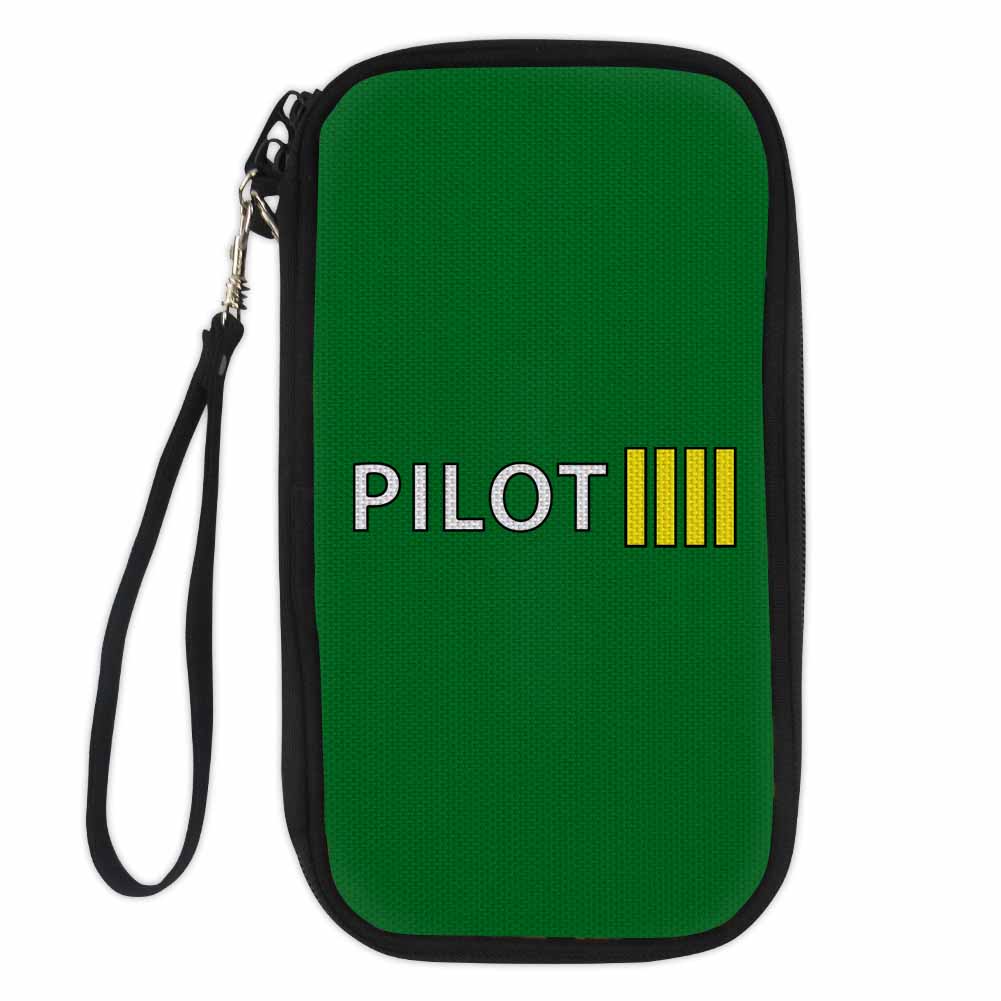 Pilot & Stripes (4 Lines) Designed Travel Cases & Wallets