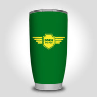 Thumbnail for Born To Fly & Badge Designed Tumbler Travel Mugs