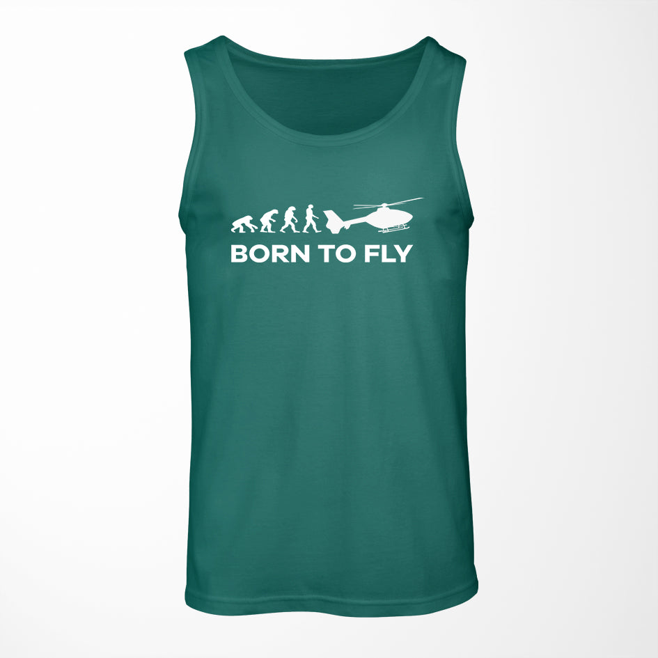 Born To Fly Helicopter Designed Tank Tops