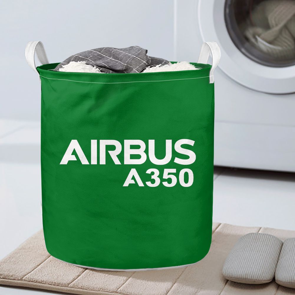 Airbus A350 & Text Designed Laundry Baskets