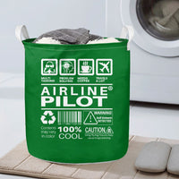 Thumbnail for Airline Pilot Label Designed Laundry Baskets