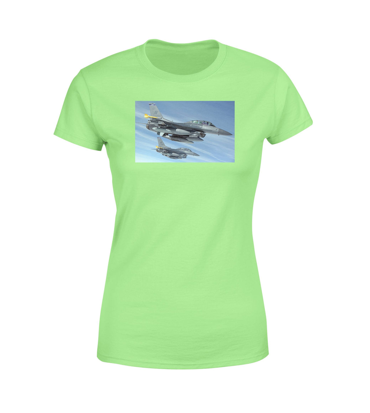 Two Fighter Jets  Designed Women T-Shirts
