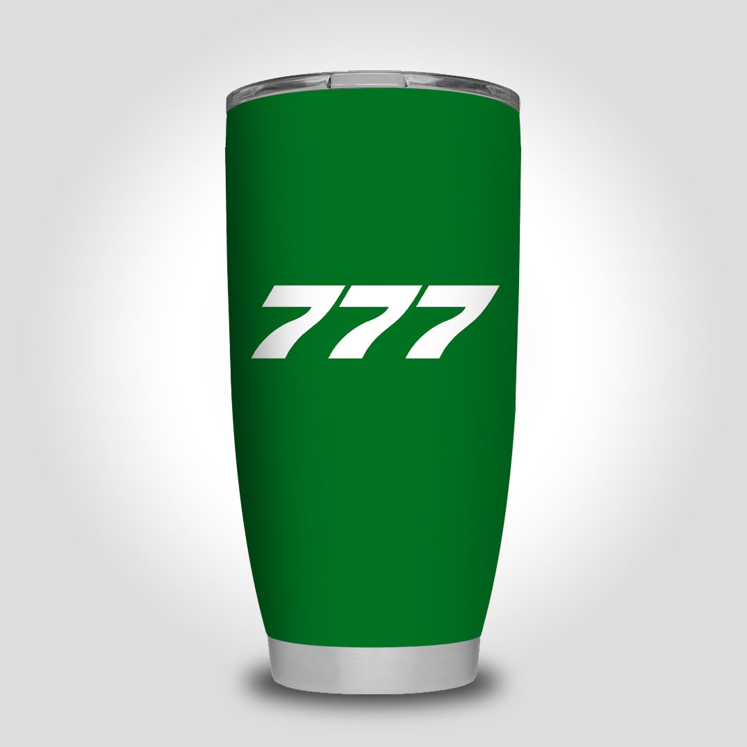 777 Flat Text Designed Tumbler Travel Mugs