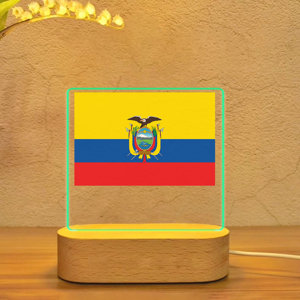 Ecuador Flag Designed Night Lamp