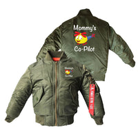 Thumbnail for Mommy's Co-Pilot (Helicopter) Designed Children Bomber Jackets