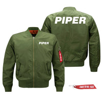 Thumbnail for Piper & Text Designed Pilot Jackets (Customizable)