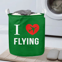 Thumbnail for I Love Flying Designed Laundry Baskets