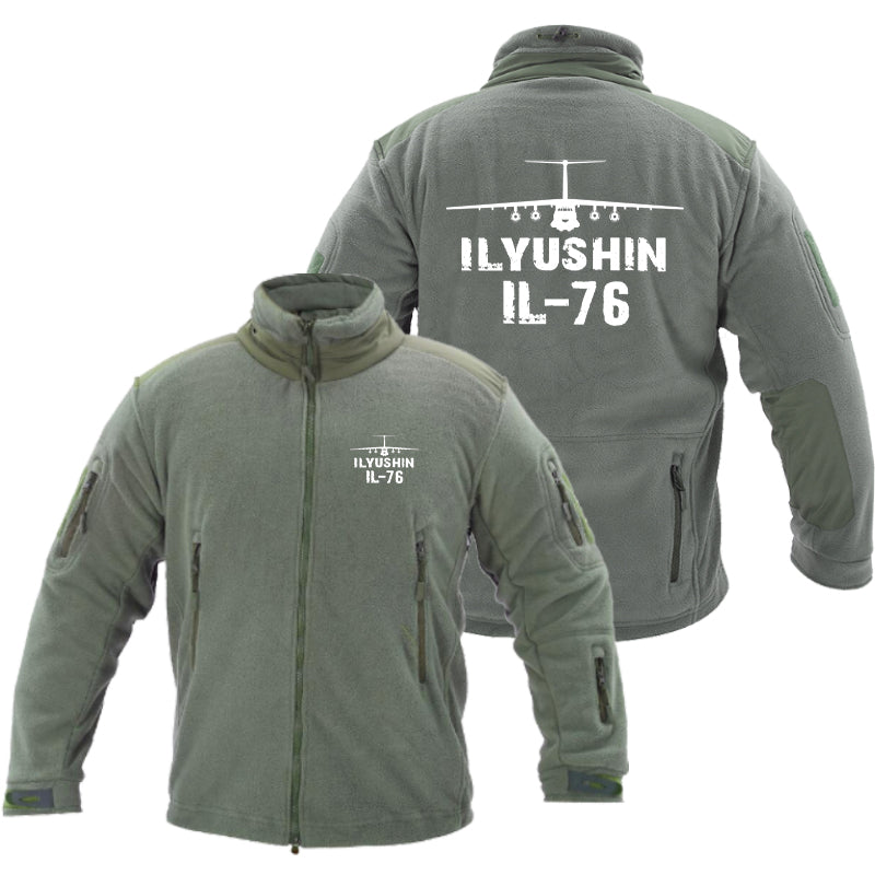 ILyushin IL-76 & Plane Designed Fleece Military Jackets (Customizable)
