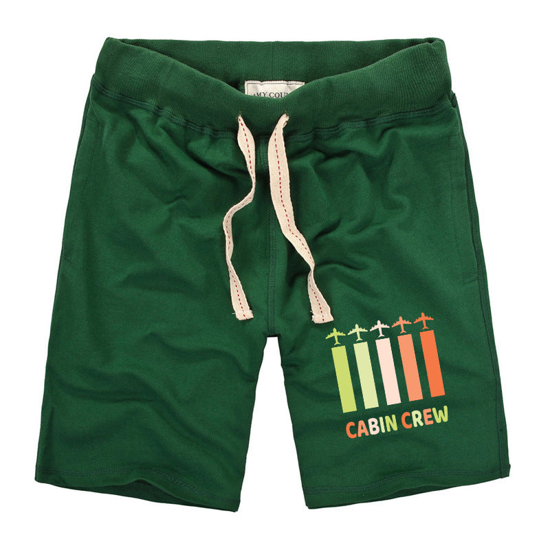 Colourful Cabin Crew Designed Cotton Shorts