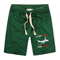 Thumbnail for Let Your Dreams Take Flight Designed Cotton Shorts