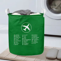 Thumbnail for Aviation Alphabet 2 Designed Laundry Baskets