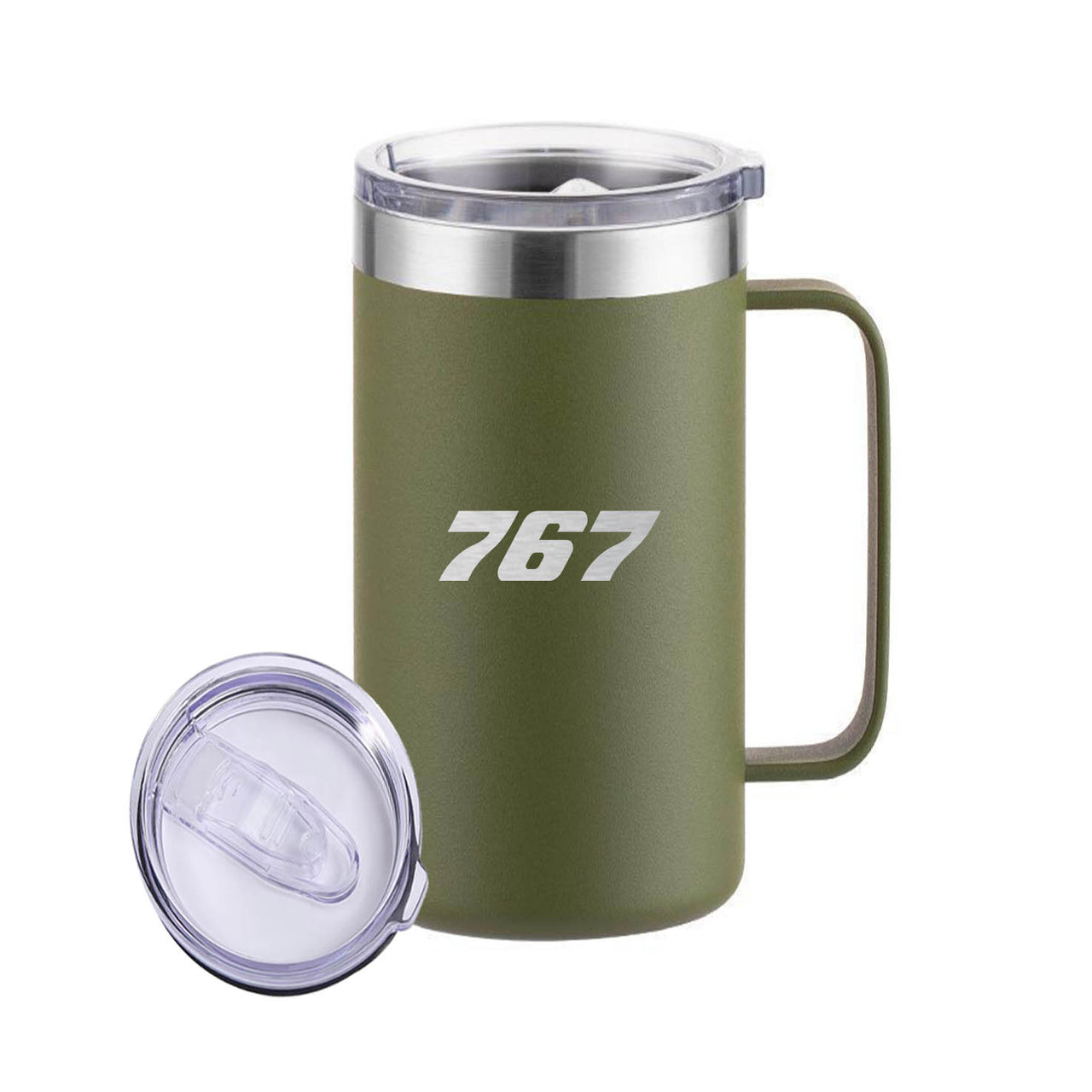 767 Flat Text Designed Stainless Steel Beer Mugs
