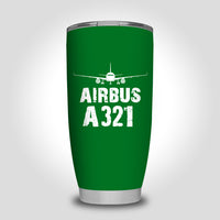 Thumbnail for Airbus A321 & Plane Designed Tumbler Travel Mugs