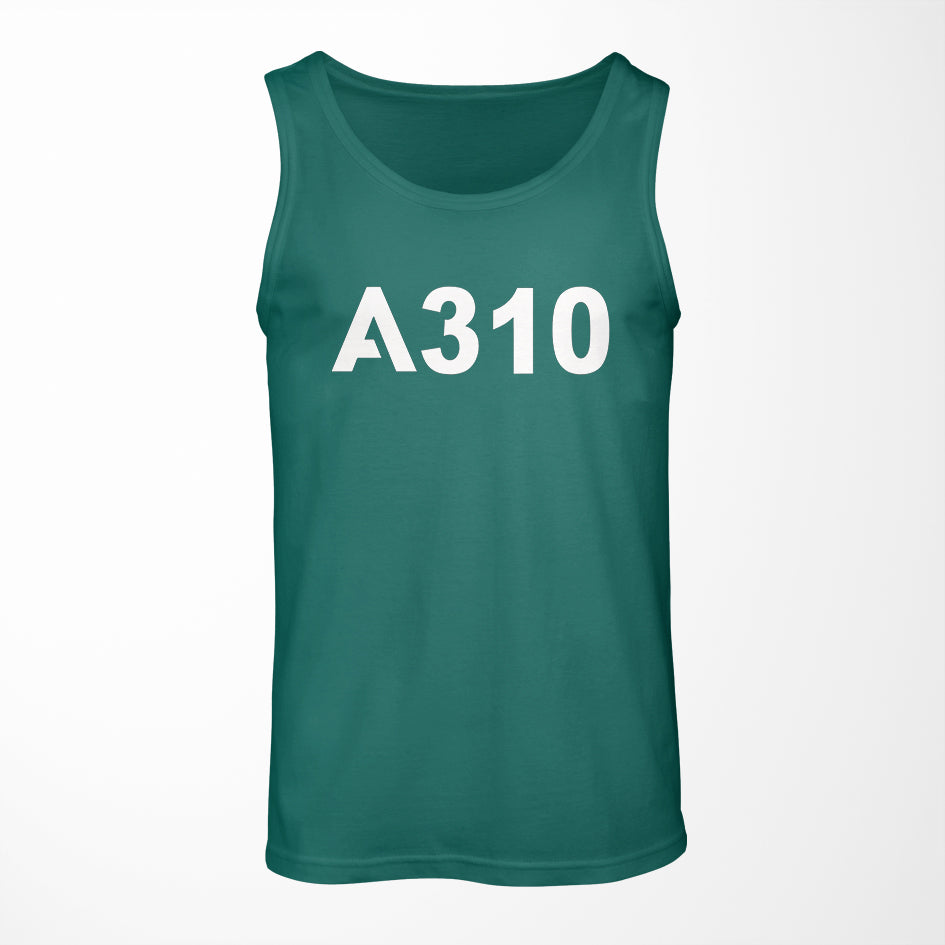 A310 Flat Text Designed Tank Tops