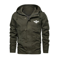 Thumbnail for Born To Fly & Badge Designed Cotton Jackets