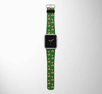 Thumbnail for Flat Colourful 737 Designed Leather Apple Watch Straps