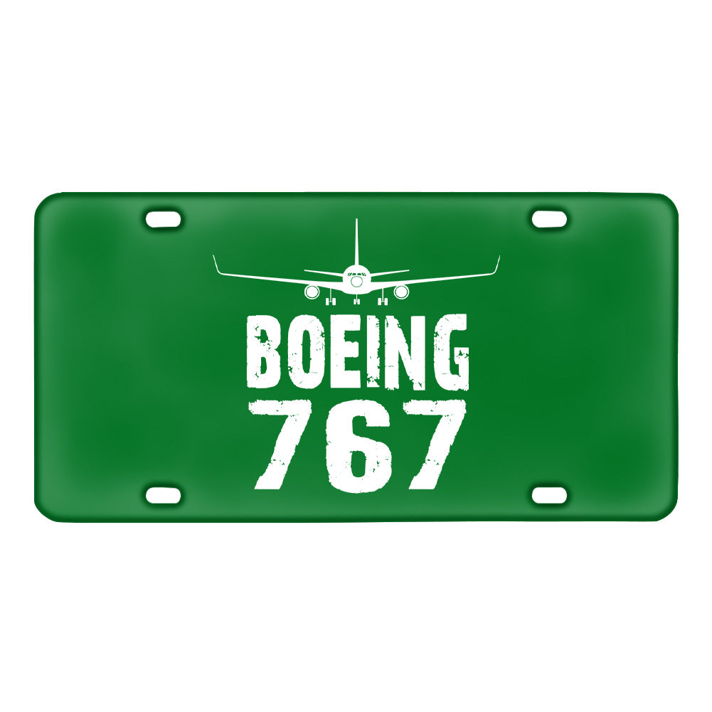 Boeing 767 & Plane Designed Metal (License) Plates
