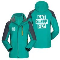 Thumbnail for Eat Sleep Fly Designed Thick Skiing Jackets