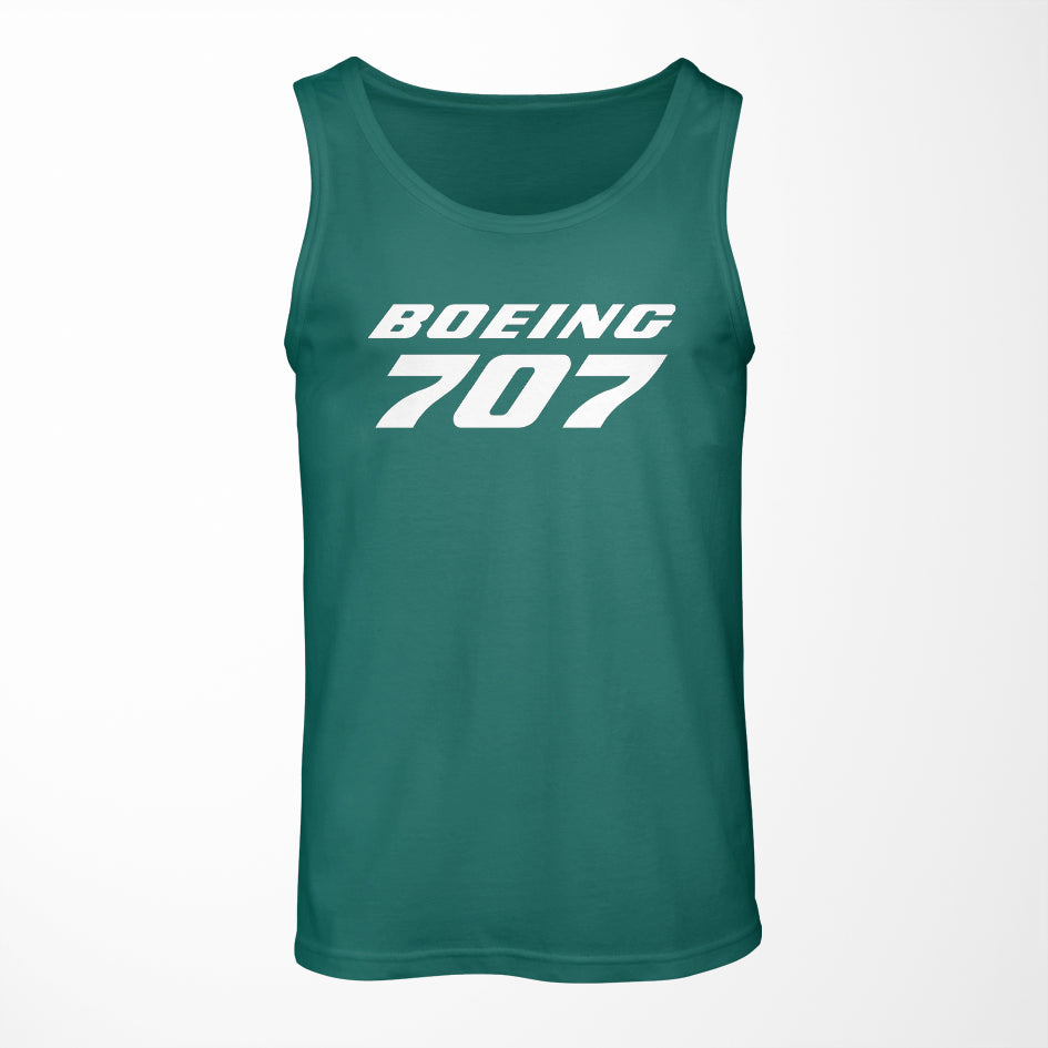 Boeing 707 & Text Designed Tank Tops