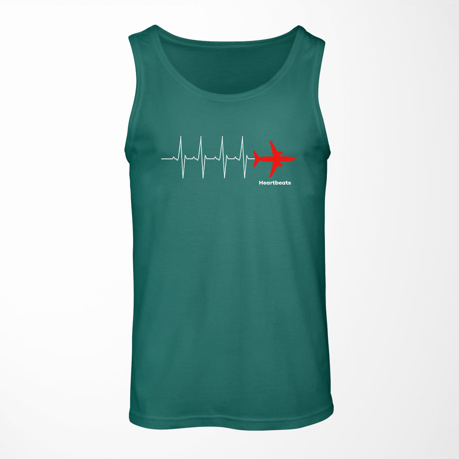 Aviation Heartbeats Designed Tank Tops