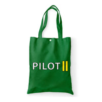 Thumbnail for Pilot & Stripes (2 Lines) Designed Tote Bags