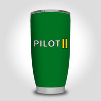 Thumbnail for Pilot & Stripes (2 Lines) Designed Tumbler Travel Mugs